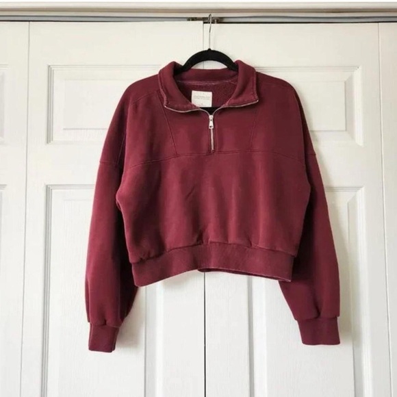 Abercrombie Burgundy Half-Zip - Picture 1 of 2